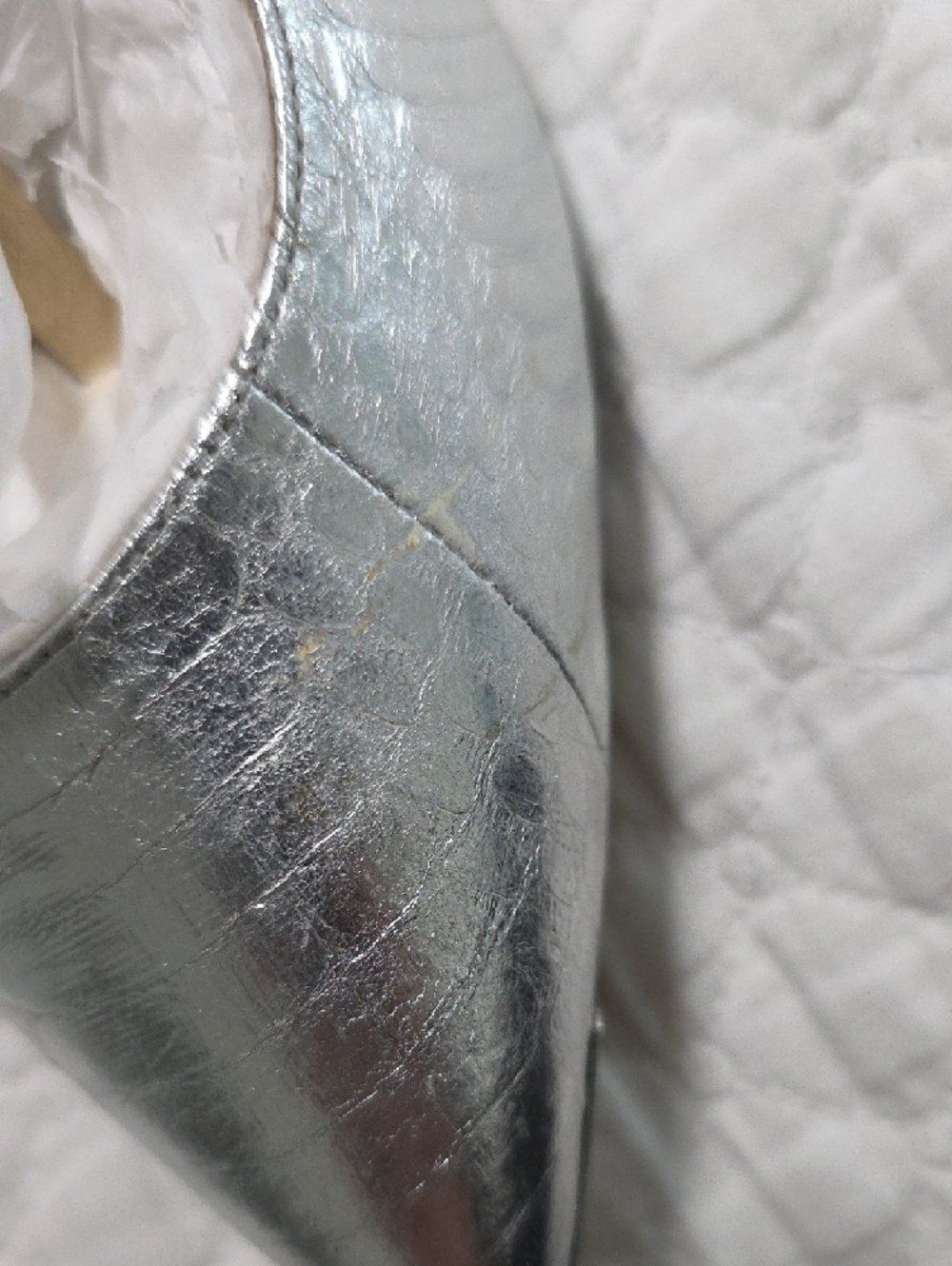 Michael Kors Metallic Silver Pointed Toe Pumps - Picture 10 of 12